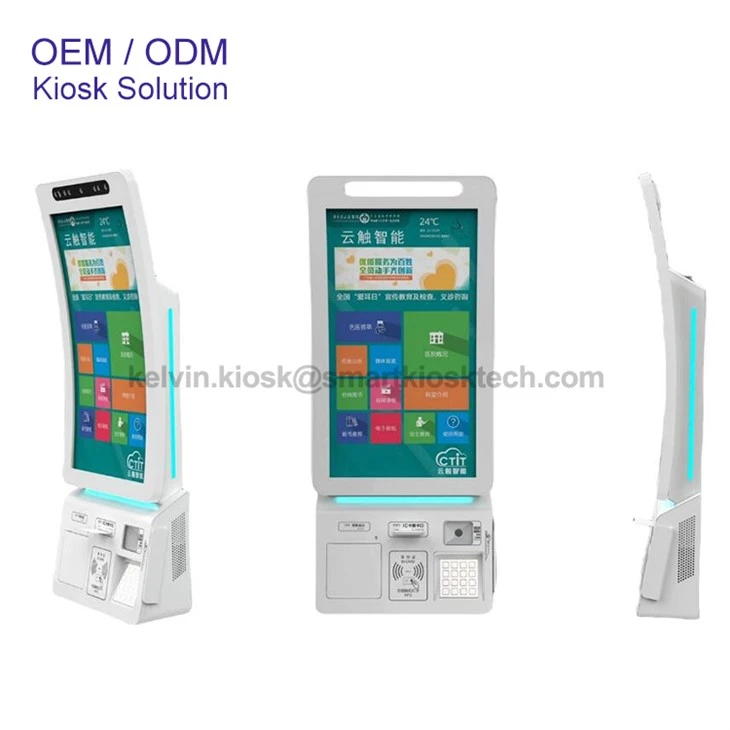 Wall Mounted Self Ordering Curved Screen Kiosk factory